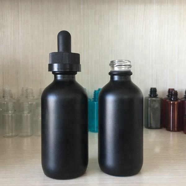 2oz matte black glass dropper 30 ml essential oil boston glass bottle for beard oil
