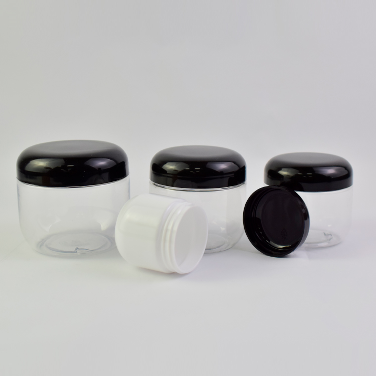 2oz normal screw lid of clear arched PP texture bottle Custom print logo in jars or lid