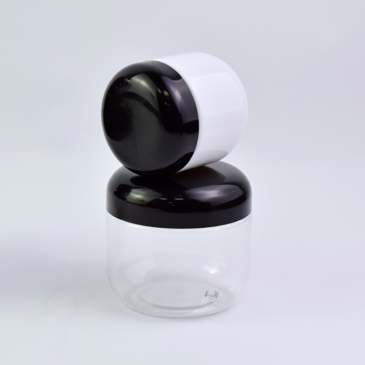 2oz normal screw lid of clear arched PP texture bottle Custom print logo in jars or lid