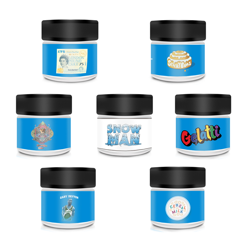 2oz printed labels glass jar with Childproof lid