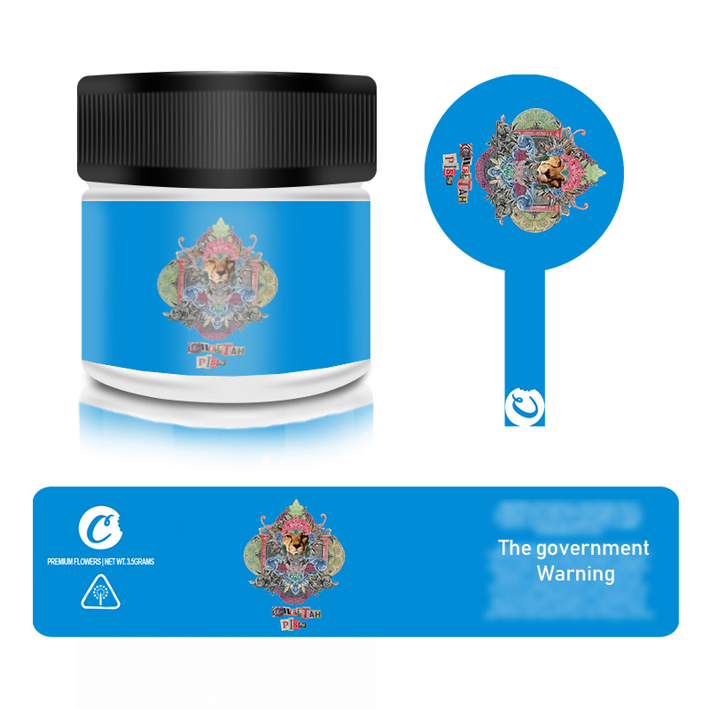 2oz printed labels glass jar with Childproof lid