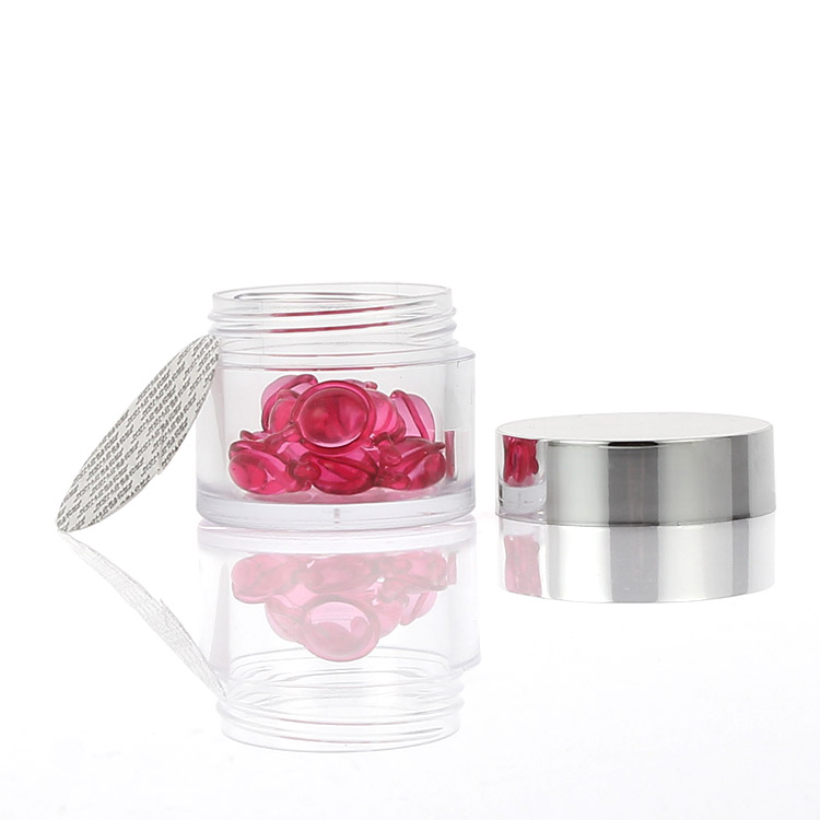 2oz round top pure white PS plastic face cosmetic empty cream jar for makeup lotion
