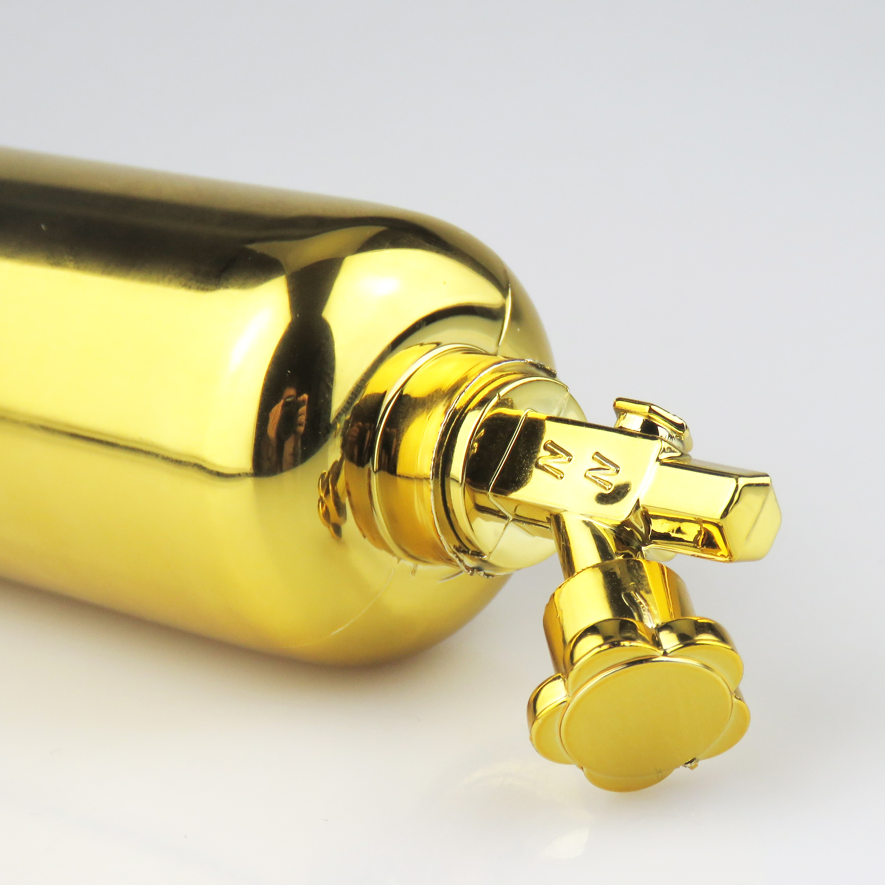2oz soft plastic squeeze shiny gold dropper nos bottle for e-cig oil e liquid 60ml