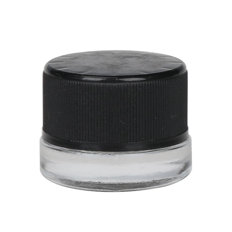 3/10ml glass Dual-use cosmetic skincare cream square packaging child resistant 5ml 9ml cbd weed dab storage jar with CRC
