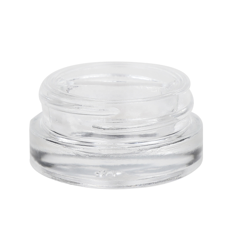 3/10ml glass Dual-use cosmetic skincare cream square packaging child resistant 5ml 9ml cbd weed dab storage jar with CRC