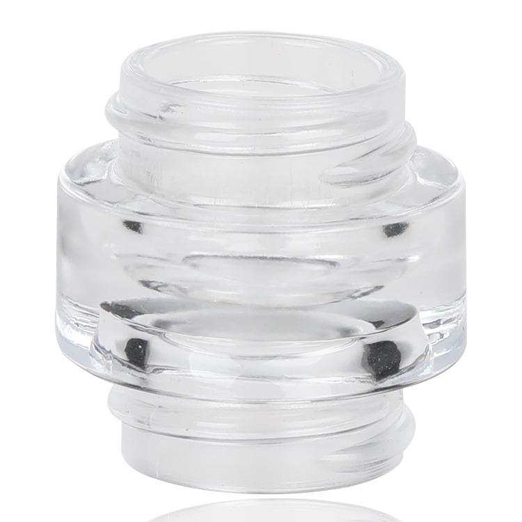 3/10ml glass Dual-use cosmetic skincare cream square packaging child resistant 5ml 9ml cbd weed dab storage jar with CRC