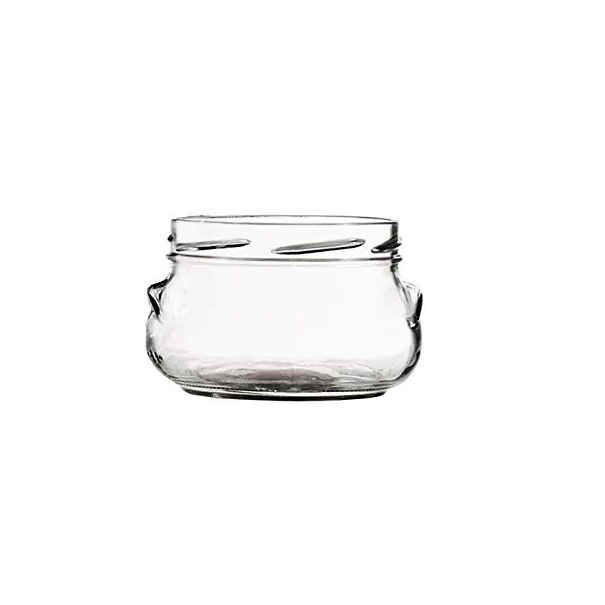 3.3 oz Glass Tureen Jars with Silver Lids 100ml For Honey