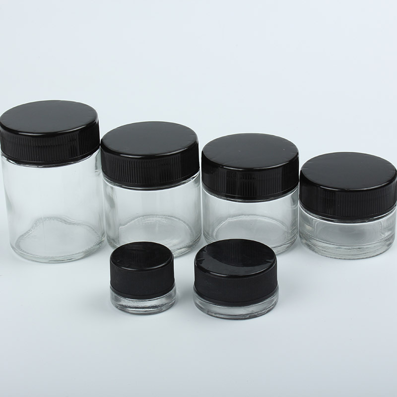 3-300ml Glass Jar with Lids Food Storage Jar cream jar  child resistant