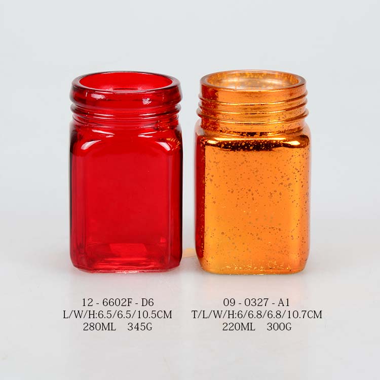 3.4 Ounce 100ml Mini Square Glass Spice Jar Airtight Clear Storage Jars With Orange Flip-Top Gasket