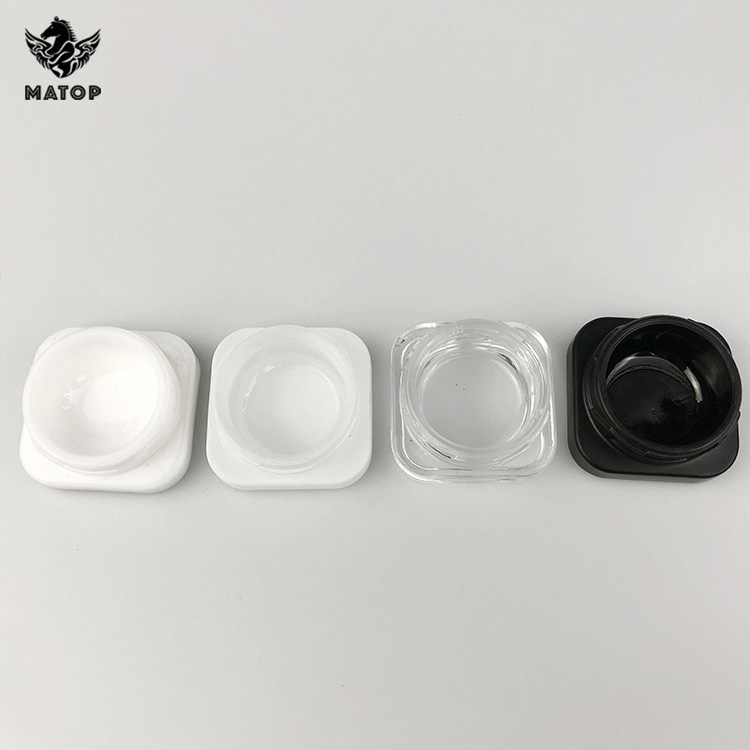 3 5 7 gram small concentrate container chid resistant cap mini airtight glass jars