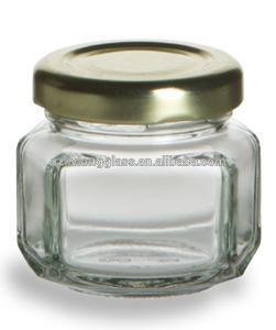 3.5 oz 100ml Oval Hexagon Glass Jars for Jam Honey Wedding Favors Shower Favors Baby Foods DIY Magnetic Spice Jars