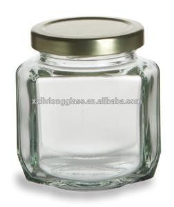 3.5 oz 100ml Oval Hexagon Glass Jars for Jam Honey Wedding Favors Shower Favors Baby Foods DIY Magnetic Spice Jars
