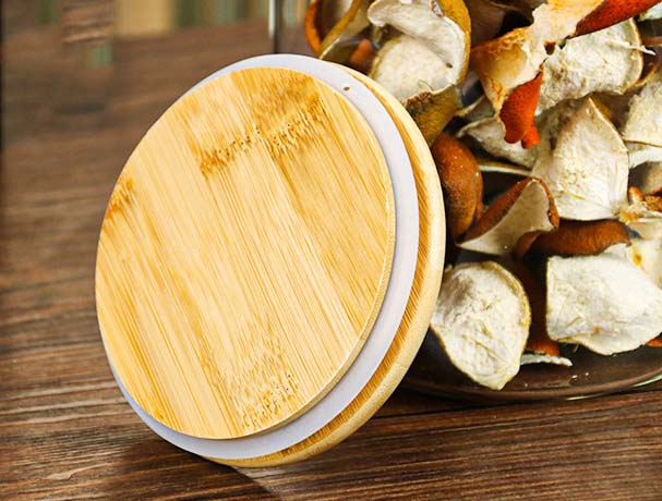 3.5L 4.5L High Capacity Wholesale Borosilicate Glass Jars With Bamboo Cover Hermetic Clear Glass Canister For Nuts Grains