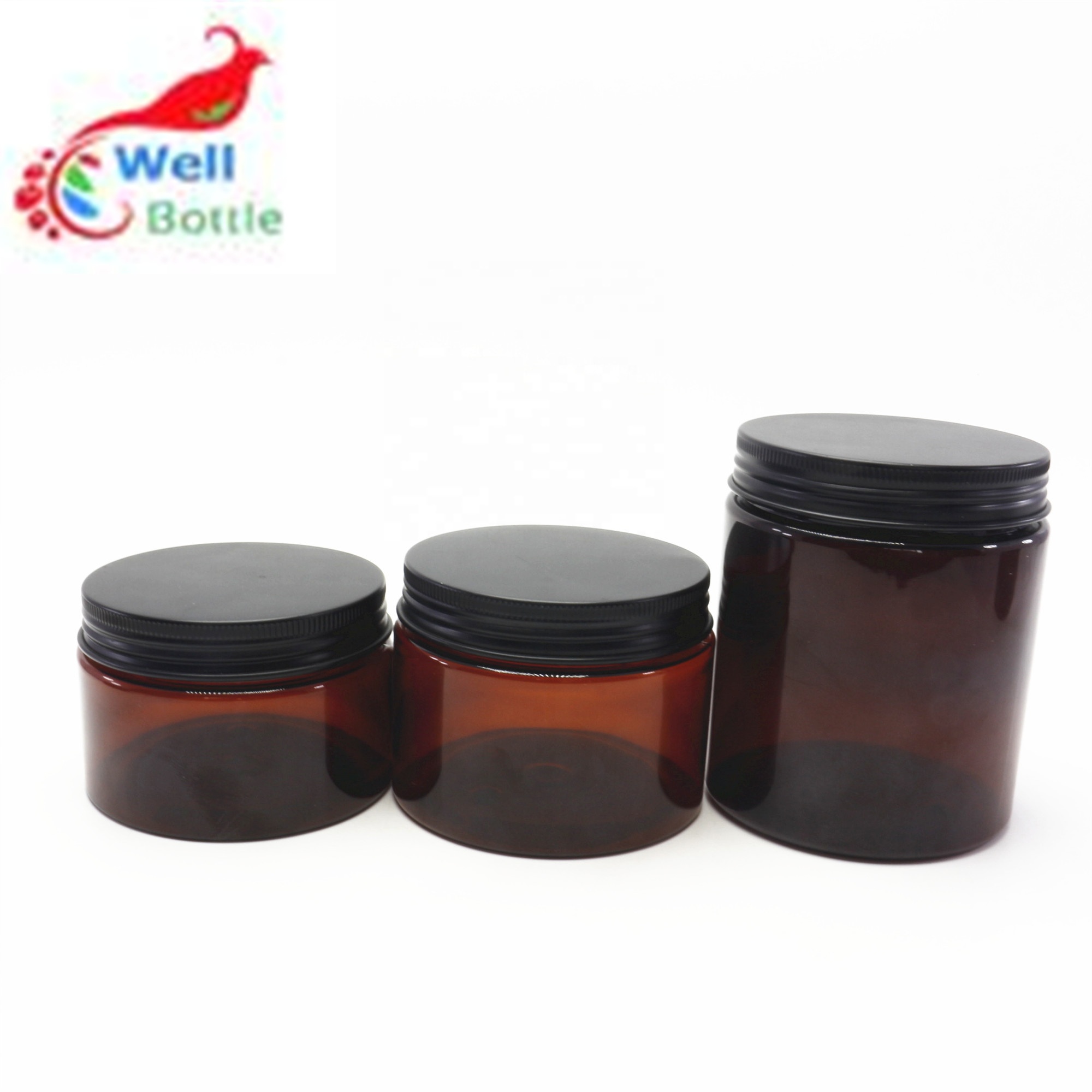 3.5OZ 4OZ 5OZ Low Profile Container Beauty PET JARS PL-282K