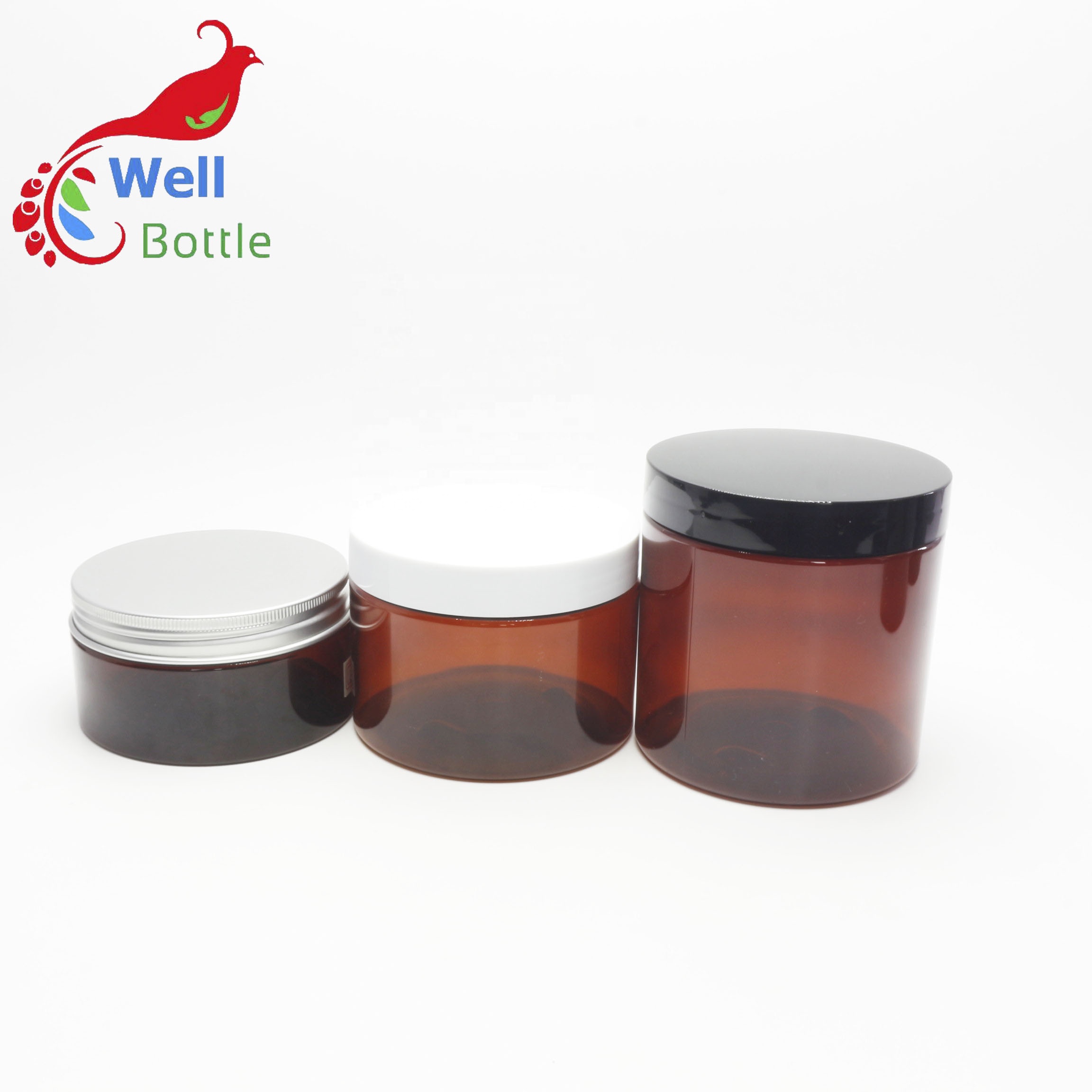 3.5OZ 4OZ 5OZ Low Profile Container Beauty PET JARS PL-282K