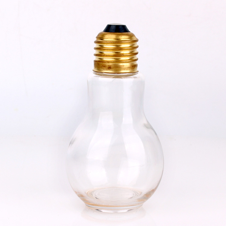 3.5oz light bulb glass beads sand jewelry findings bottle jar with metal lid