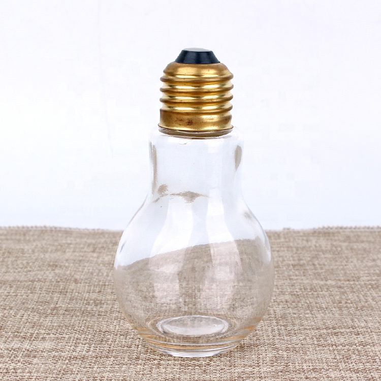 3.5oz light bulb glass beads sand jewelry findings bottle jar with metal lid