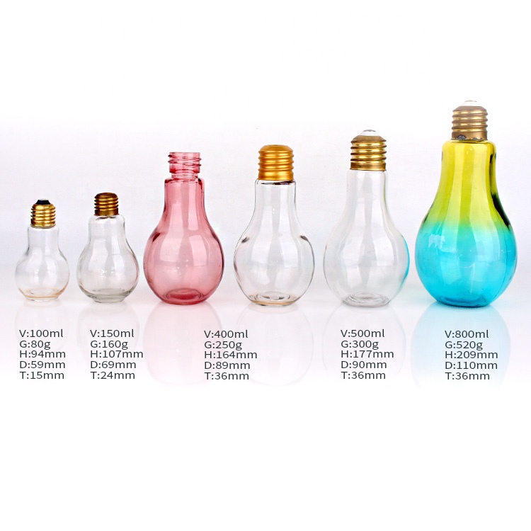 3.5oz light bulb glass beads sand jewelry findings bottle jar with metal lid
