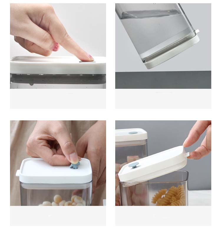 3 Different Sizes Plastic Cereal Storage Containers With Lids For Kitchen Pantry Organization Snacks Grains Candy