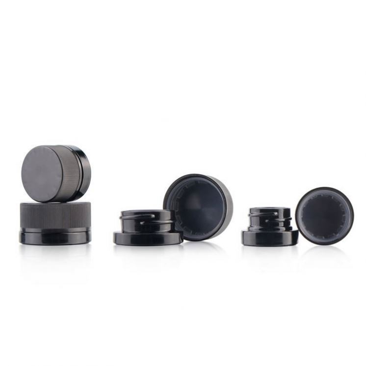 3 G 5G 7G Dark Violet Opaque Cosmetic Cream Child Safe Packaging Jars Airtight Round Shape Screw Top Glass Jars For Skin Care
