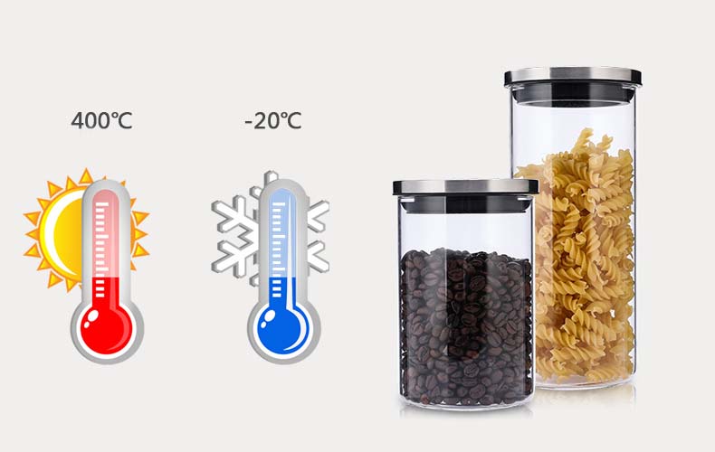 3 Pack Airtight Clear Glass Jars With Stainless Steel Lids And Breather Valve On Lid For Dry Food Coffee Tea Grains Kitchen Food