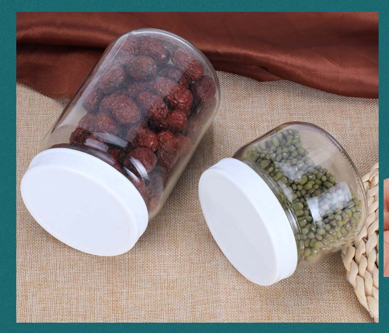 3 Packs Wholesale Airtight Glass Jars With Screw Plastic Lids For Food Storage Grains Kimchi Tea