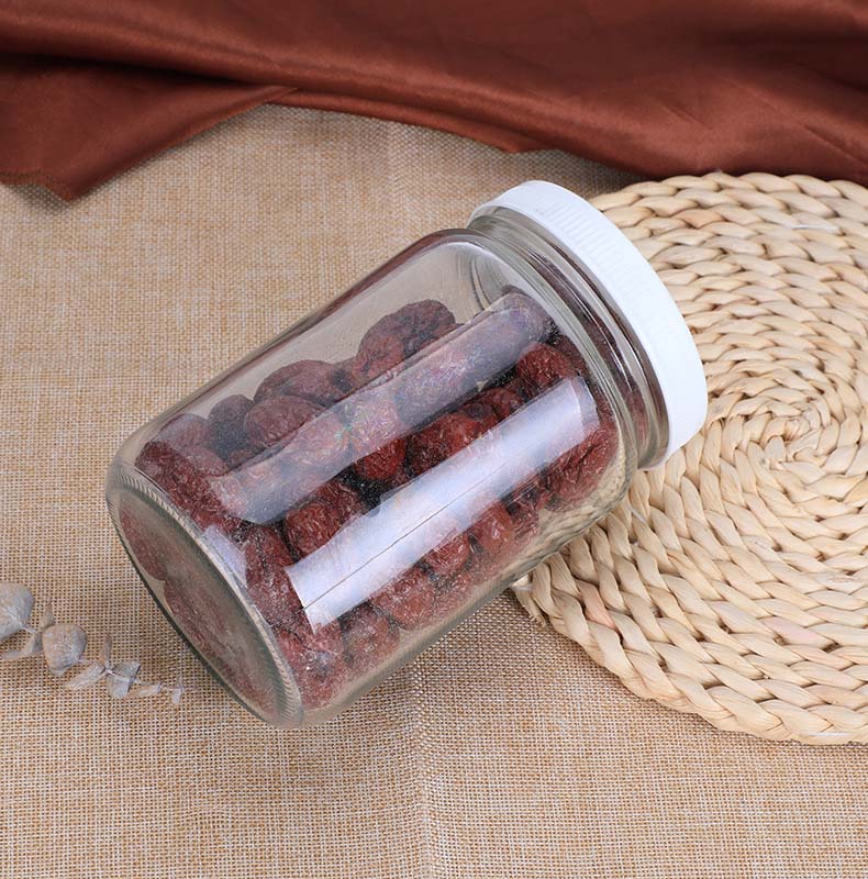 3 Packs Wholesale Airtight Glass Jars With Screw Plastic Lids For Food Storage Grains Kimchi Tea