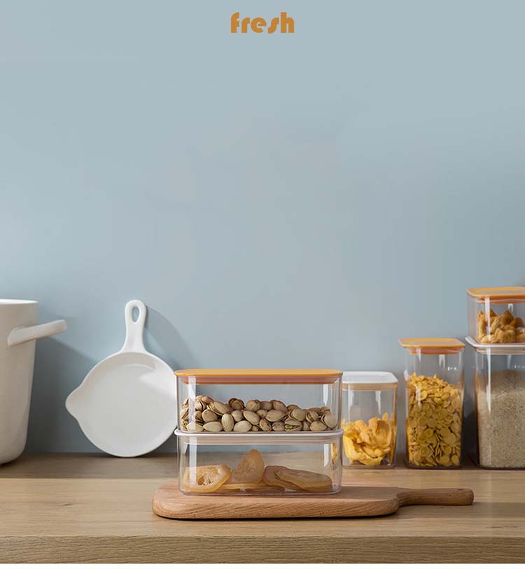 3 Sizes Cereal Dispenser Containers With Sealed Lids Plastic Food Canisters Suitable For Coffee Grains Preserved Fruit