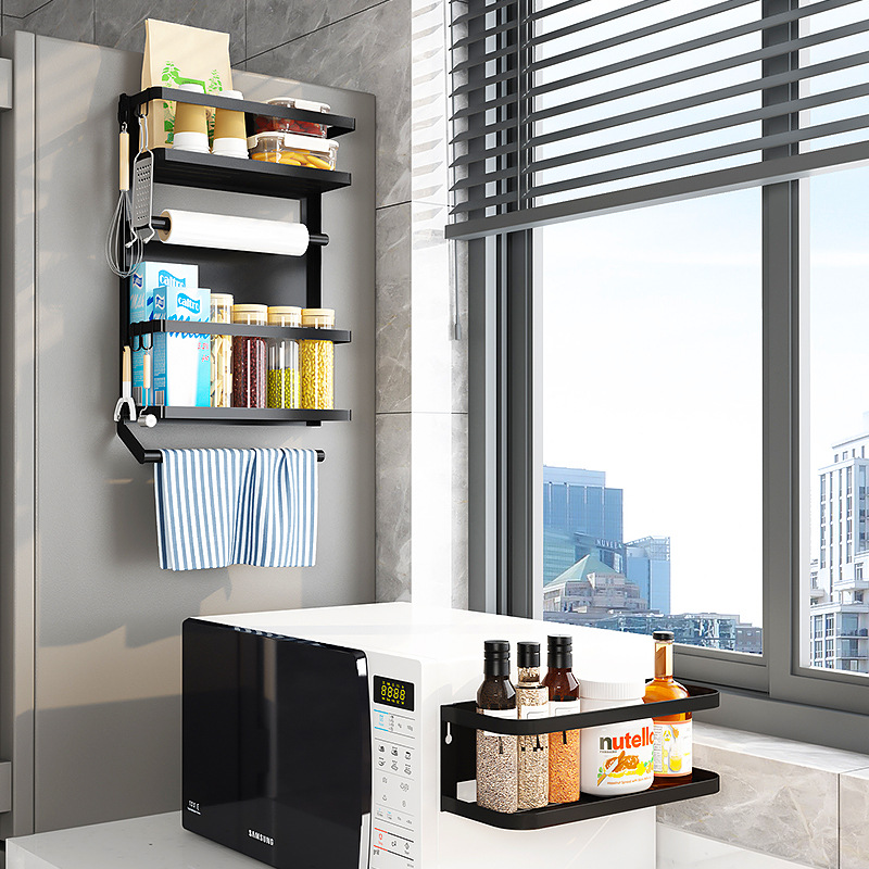 3 Tier Kitchen Refrigerator Storage Rack Fridge Seasoning Organizer Hang Shelf