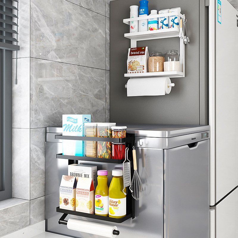 3 Tier Kitchen Refrigerator Storage Rack Fridge Seasoning Organizer Hang Shelf