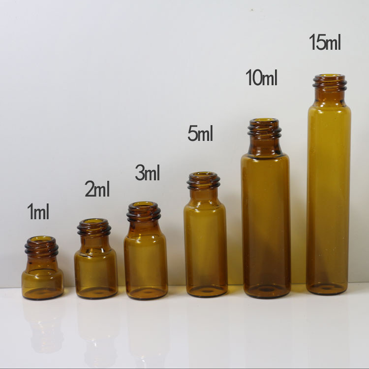 3 ml 5 ml 10 ml rolling glass perfume thin amber transparent glass empty bottle with ball