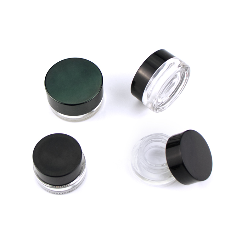 3 ml 5 ml 7 ml 9 ml Empty Clear Cosmetic Glass Jar With Plastic Cap