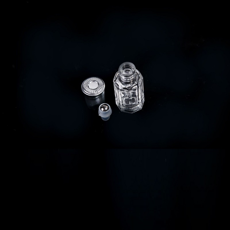 3 ml 6 ml 10 ml 12 ml Octagonal Gold Silver Refillable Cosmetic Glass Perfume Roll On Bottle