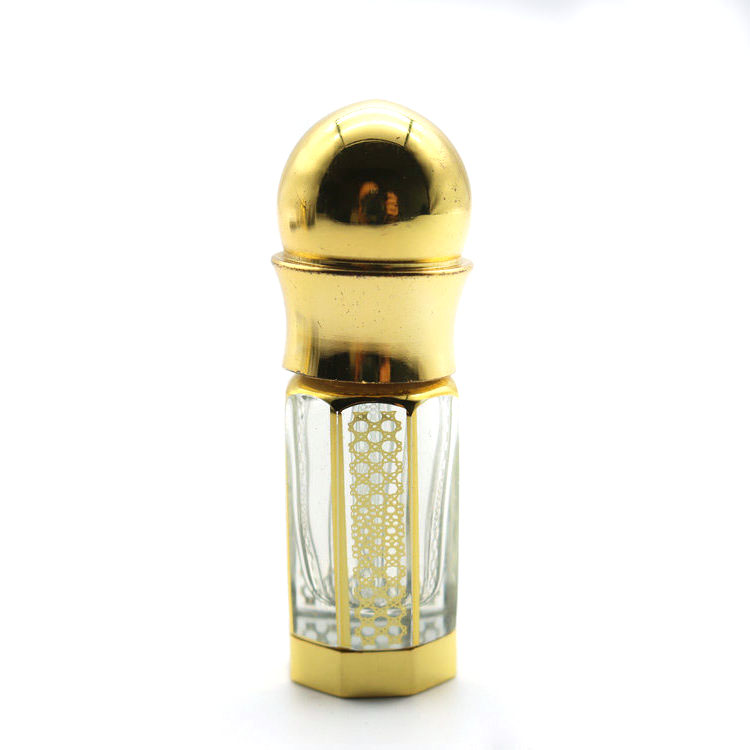 3 ml Arabian Oud Perfume Bottle Empty Gold Glass
