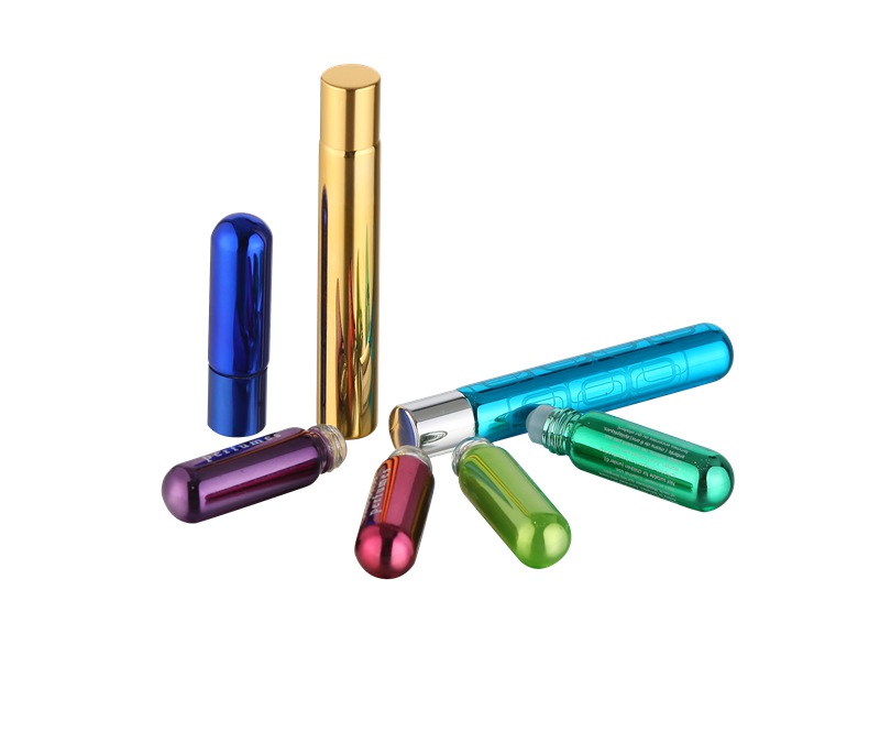 3 ml Clear Glass Roll-On Bottles With silver Screw Tops Essential Oil