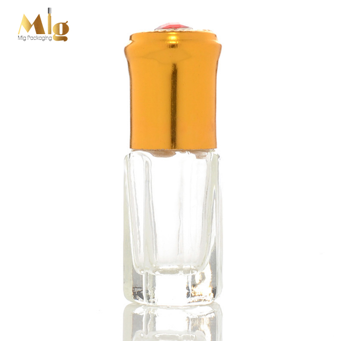 3 ml octagon mini gift promotion used roll on glass bottle