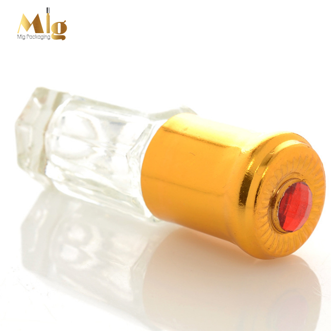 3 ml octagon mini gift promotion used roll on glass bottle