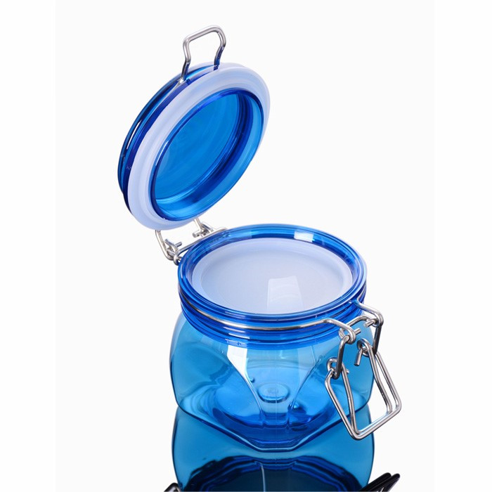 3 sets coffee sugar tea plastic mason jar with separtly metal lid
