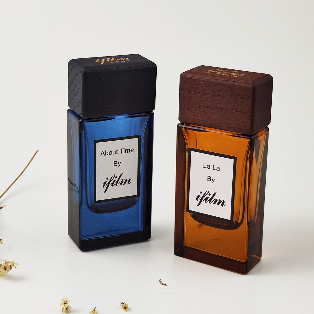 30/50/70ml factory bulk sale cosmetic package custom design brand logo crystal clear glass perfume cologne bottle square