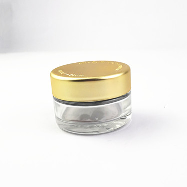 30 60 100ml clear empty frosted matte glass jar cream jar with white black plastic cap
