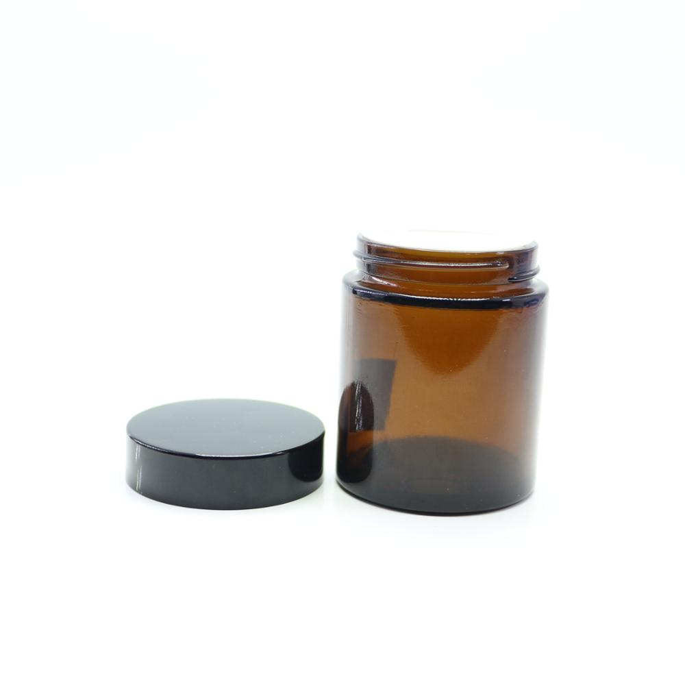 30/60m/120ml amber Face Cream Glass Jar match with alumite caps