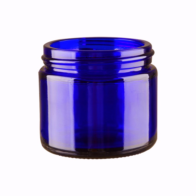 30/60m/120ml blue glass jar can match with alumite caps