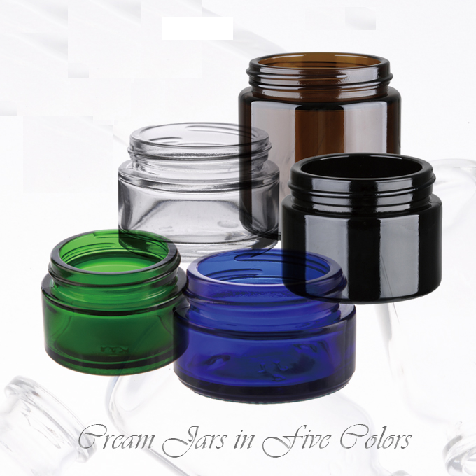 30/60m/120ml blue glass jar can match with alumite caps