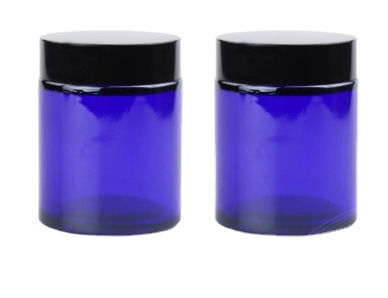 30/60m/120ml blue glass jar can match with alumite caps