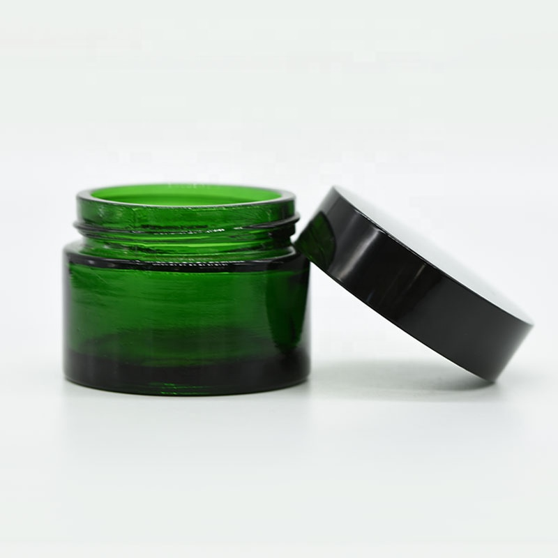 30/60m/120ml green glass jar can match with alumite caps