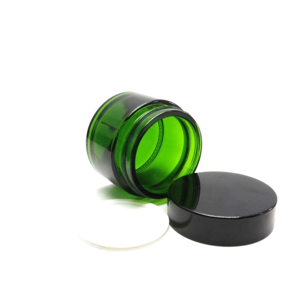 30/60m/120ml green glass jar can match with alumite caps