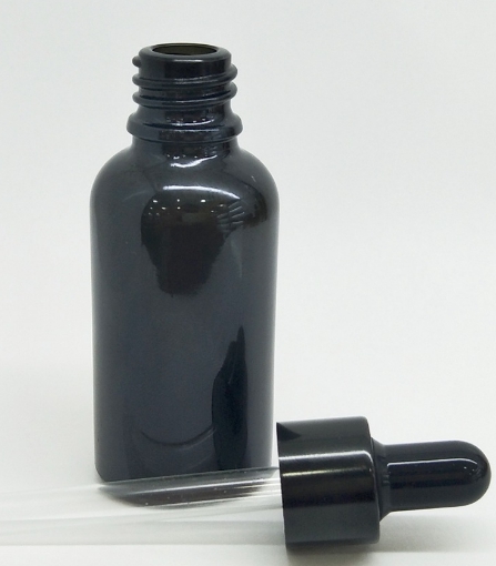 30 ML BLACK GLASS DROPPER BOTTLE