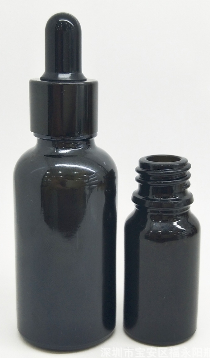 30 ML BLACK GLASS DROPPER BOTTLE
