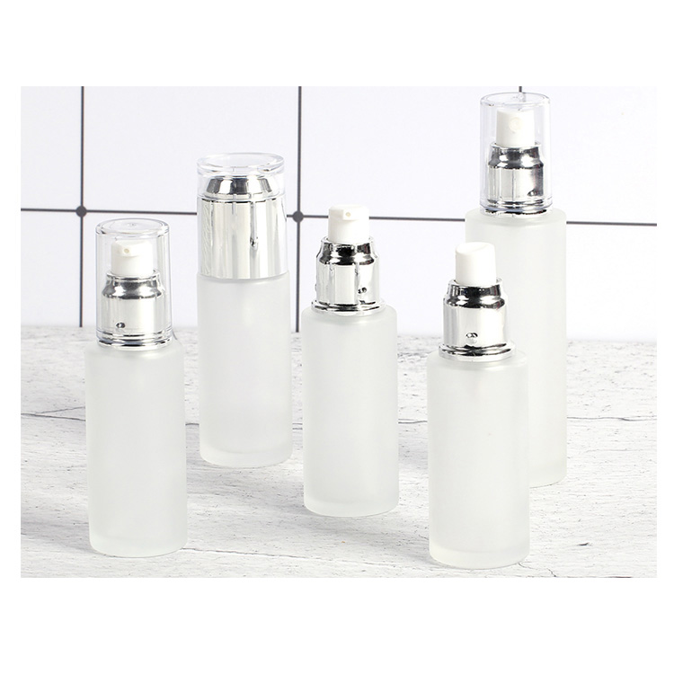 30 Ml 50 Ml 100 Ml 150 Ml Cosmetic Frosted Glass 120Ml Cream Bottle With Bamboo Cap