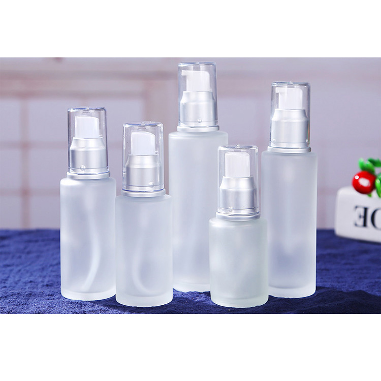 30 Ml 50 Ml 100 Ml 150 Ml Cosmetic Frosted Glass 120Ml Cream Bottle With Bamboo Cap